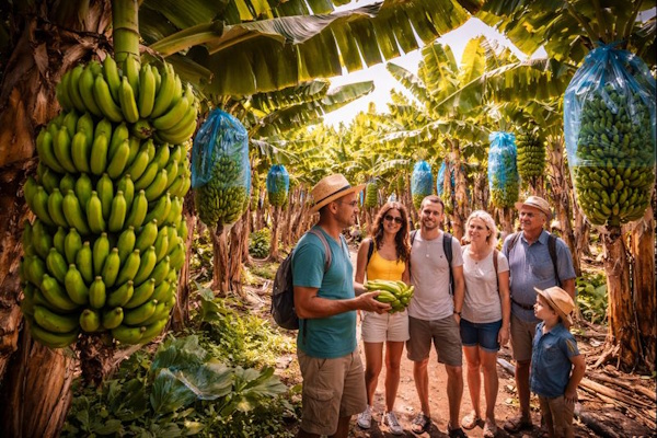 Auf einer Bananenplantage auf Gran Canaria