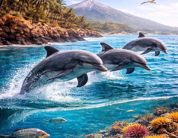 Delfine im Meer