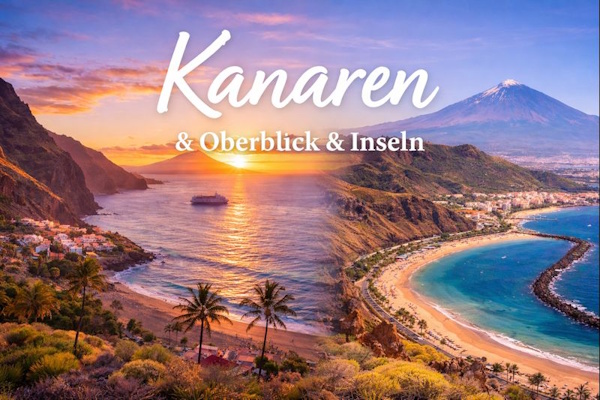 Kanaren Landschaft mit Berge und Strand