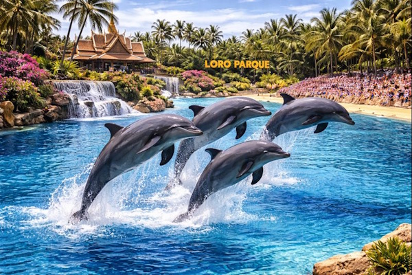 Delfin-Show im Loro Parque