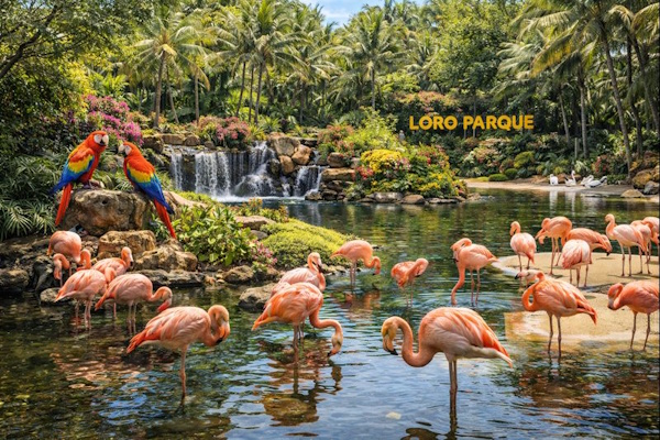 Flamingos im Loro Park