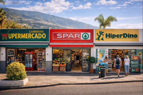 Mehrere Supermärkte nebeneinander