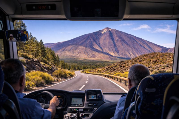 Mit dem Bus auf den Vulkan in Teneriffa