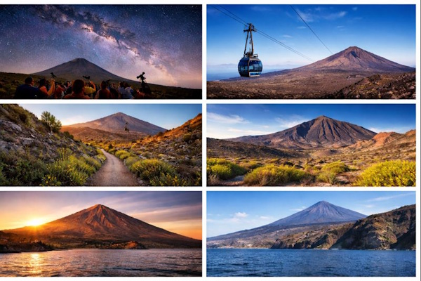 6 kleine Bilde Teide