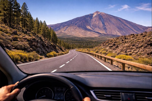 Im Auto auf den Teide